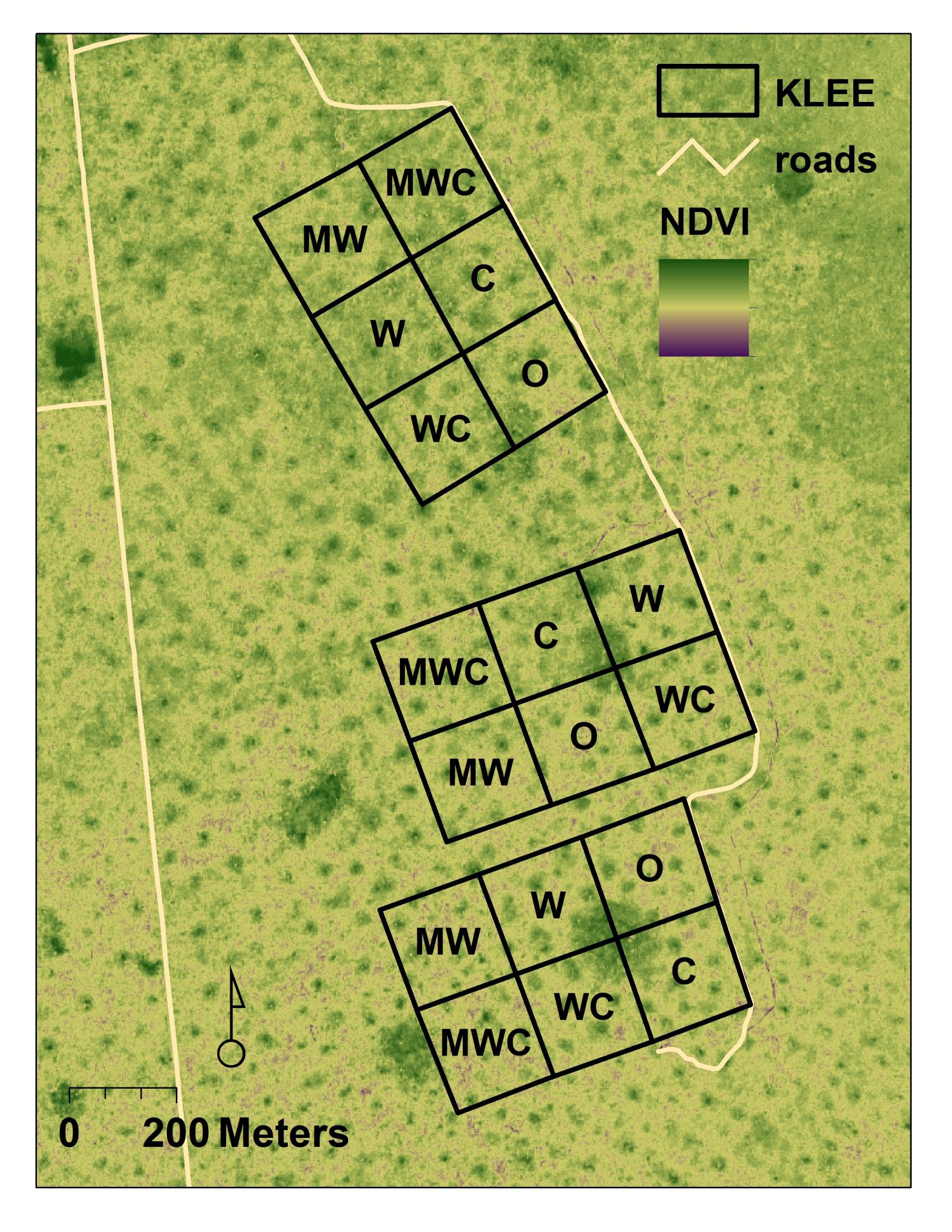 Schematic of the KLEE exclosures